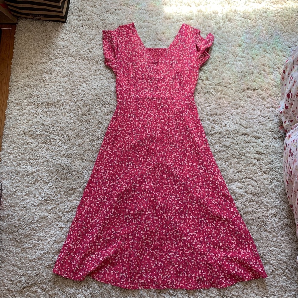 old navy pink floral maxi